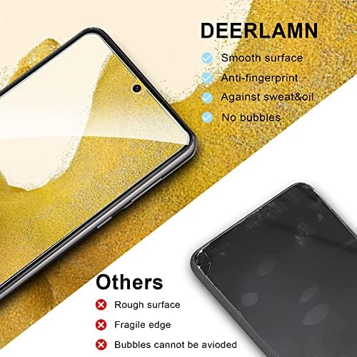 Deerlamn [2-PACK] Samsung Galaxy S23/S22 Protetor de tela, 9H DUESS HD VIDRO DE MEDIMENTO ANTI-SRACTO CLAR