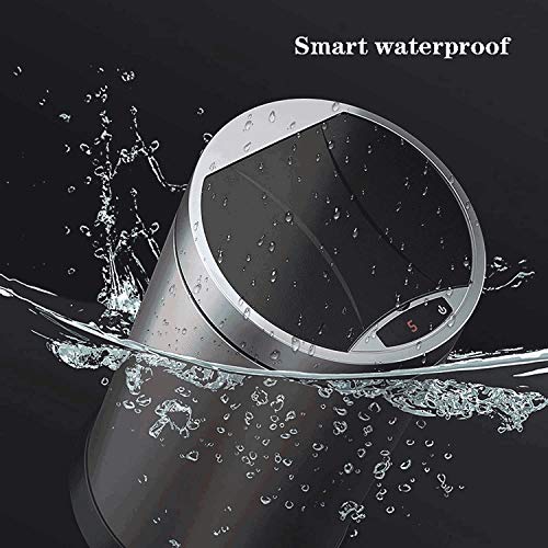 N/um lixo de indução inteligente pode ser impermeável lixo à prova d'água com tampa para cozinha e banheiro aço inoxidável