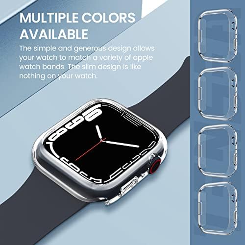 [4pack] Tensea for Apple Watch Case Bumper Case 45mm Série 8 7 Acessórios [Sem protetor de tela], Iwatch Protetive
