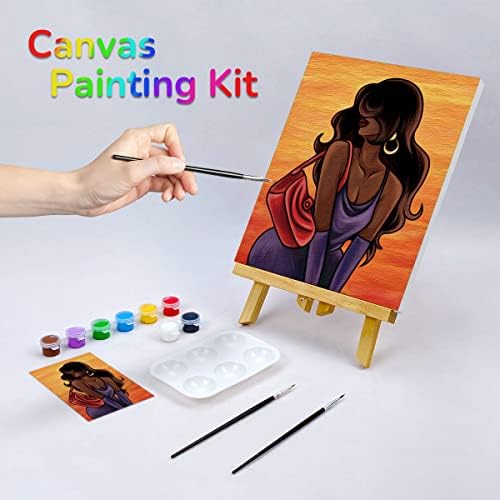 Kit de pintura de telas vochic Pré -desenho de tela para pintura para adultos kits de festa de festa pintura e gole de festas