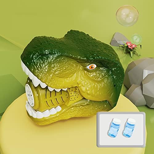 Dinosaur Bubble Machine Bubble Bolter 2000+ Bolhas por minuto, brinquedos de bolhas para crianças com 2 soluções