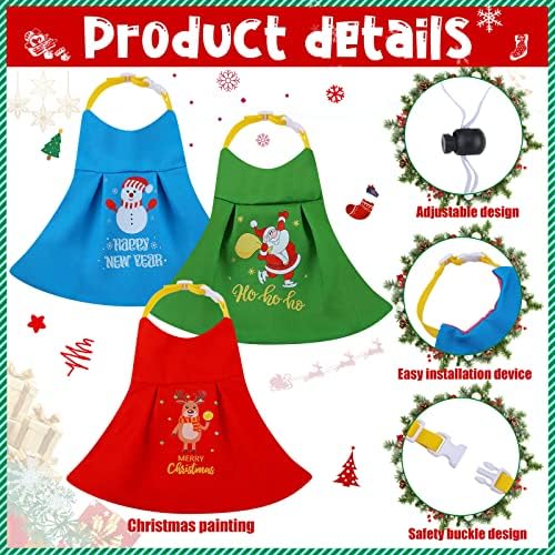 6 peças de Natal para pequeno animal de traje de traje de coelhinho com chapéu de santa Conjunto de chapéu de natal Roupa