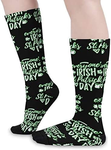 Everyones irlandês no dia de St Patricks Altos meias engraçadas quente sobre as meias de tubo de panturrilha meias de correspondência