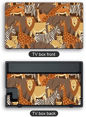 Africano Animals Lion Elepha Girafas adesivos Cobrem placa face protetora para a pele para Nintendo Switch