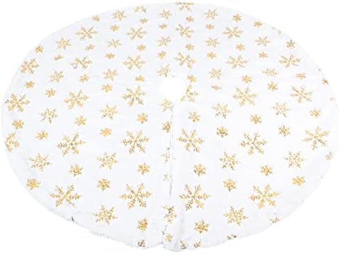 Lilili White Natal Tree Carpet Salia de Natal Prigula Faux Fel