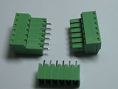 12 PCS parafuso do conector do bloco de parafuso 3,5 mm 6 pinos/jeito verde tipo trapaceiro