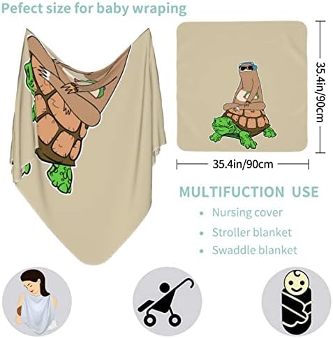 Tartaruga de montagem em preguiça com cobertor de bebê Taco Recebendo o carrinho de berçário de capa do recém -nascido para