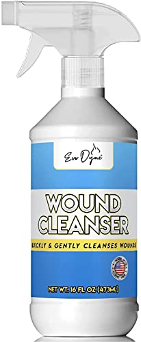 EVO Dyne Dermal Wound Cleanser, feito nos EUA | Limpe a pele com alguns sprays, garrafa de spray