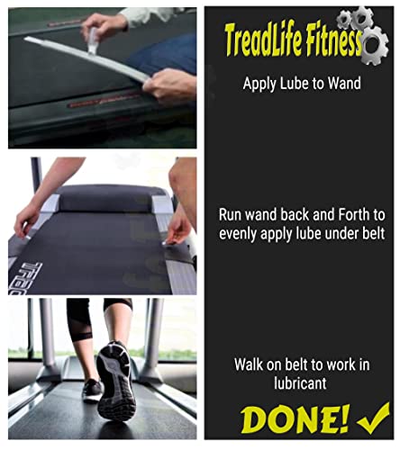 Kit de manutenção em esteira da Treadlife Fitness | Varinha de aplicador extra ampla Trulube e 1 ano de suprimento