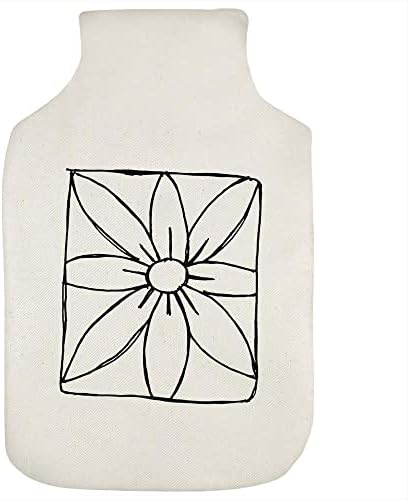 Azeeda 'Flower Motif' Hot Water Bottle Bottle