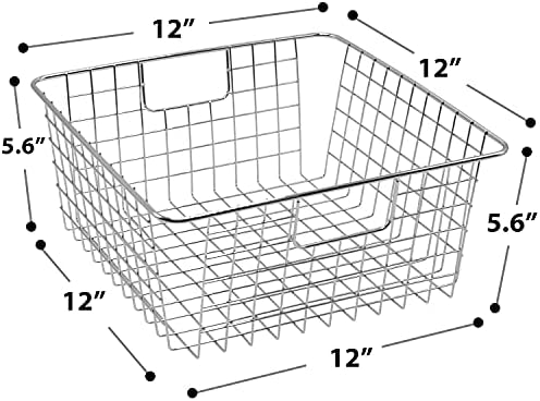 Sorbus grande despensa de arame cestas de metal freezer armazenamento organizador para despensa de alimentos, freezer,