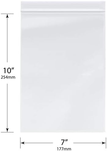 Plymor Zipper Reclosable Sacos de plástico, 2 mil, 7 x 10