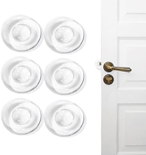 6Pack Protetor de parede de tampa mais forte de porta, autodidata, silencioso e reutilizável Gel absorvente de choque.