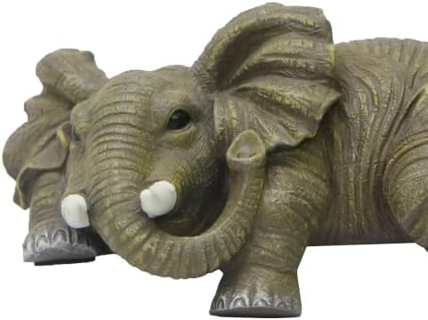 Nature's Mark Elephant Shelf Sitter Resin estátua estátua Figure Home Decor Décé - 2,5 H x 6 W