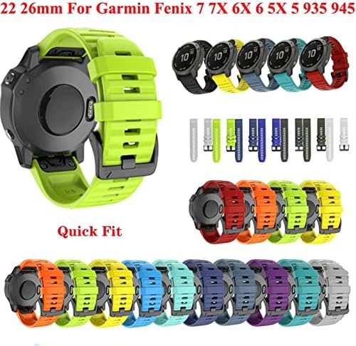 Dyizu 26 20 22mm Silicone Retwan Watch Band Strap for Garmin Fenix ​​7x 6x Watch EasyFit Strap Strap