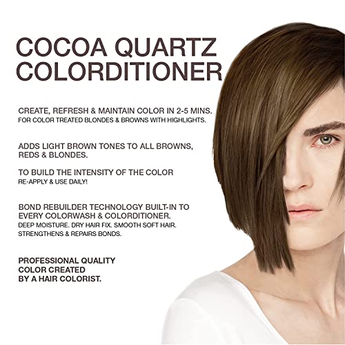 Celeb Luxury Gem Lites Colordioner, Condicionador de depósito de cor de cabelo profissional semi-permanente, quartzo de cacau, 8,25 fl oz