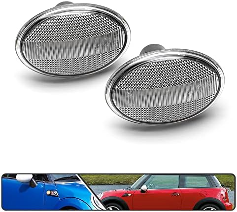 2pcs dinâmico pisca -pisca de âmbar Luz do marcador lateral para mini Cooper R56 R57 R55 R58 R59 LENS CLARO FENDER SINAL DE TURNA SINAL