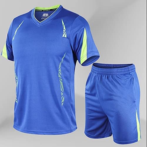 2023 Men de trajes de corrida de grandes dimensões, camisetas de masculino elástico de verão e shorts de corrida Men Suits Set 2 peças