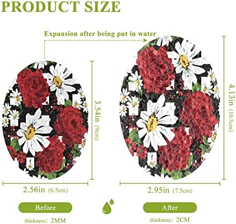 Coikll Chrysanthemum Peony Flower Kitchen esponjas de limpeza Odor livre de arranhões Sponge para limpar pratos de limpeza banheiro