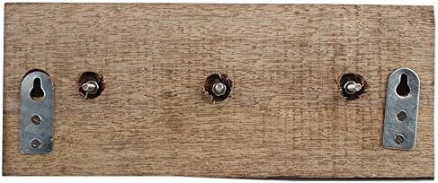 IndianShelf 6 Pack Hook | Rack de toalha com ganchos | Ganchos pequenos verdes para chaves suspensas | Ganchos de casaco decorativo de madeira montada na parede | Crackle Ganchos de parede decorativos para pendurar [10,16 cm]