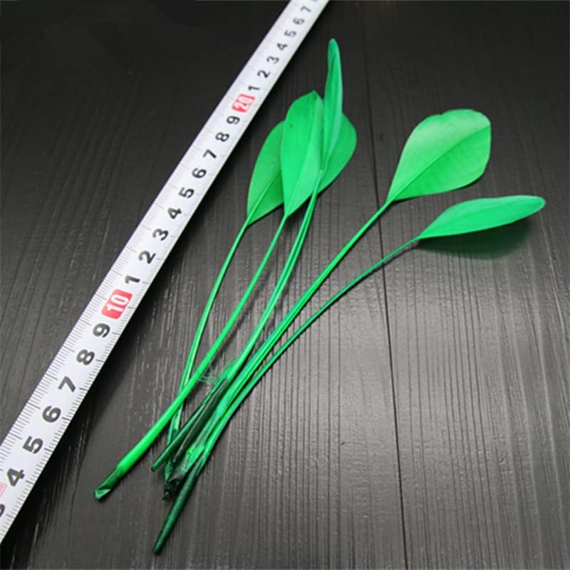 Zamihalaa-50 PCs lindas penas de asa de ganso verde 5-7 / 13-18cm de comprimento Jóias DIY Acessórios decorativos