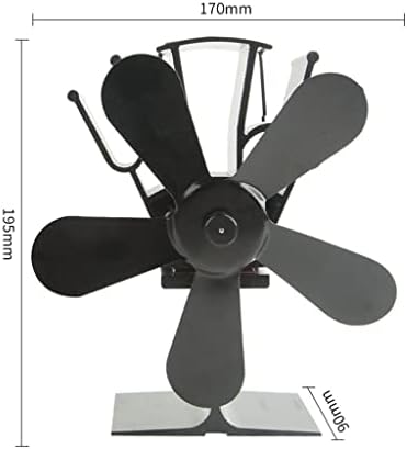 BBGS Mini Stove Fan, Fan de 5 lâminas com calor, operação silenciosa/distribuição de calor amigável/eficiente para o queimador