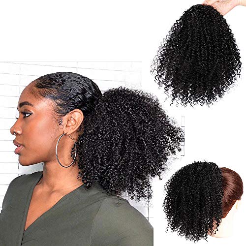 Extensão Puff Ponytail peruca Afro Hair Ponytail Caminhada Curly Curly Kinky Synthetic Wig Hair Extensions Laro