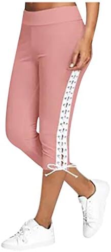 Melupa Capri Leggings Para mulheres - Capris de cintura alta Capris Controle de ioga de ioga CRUPPED TRAÇÃO DO TRANSPECIMENTO DO CICLINGO