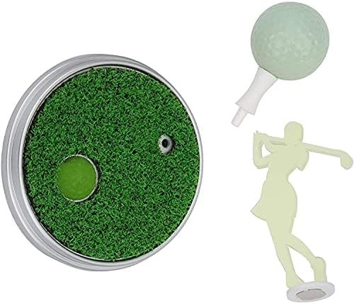 Aoof Golf Souvenirs, mini -golfe para decoração de presentes Decoração de plástico luminoso magnético para desktop de carro