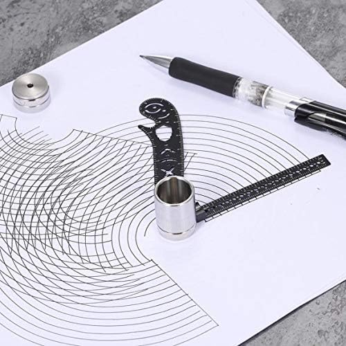 Magnet de régua de escala KkAamynd multifuncional, tudo em uma medição régua de desenho Régua de desenho Compass Medição da ferramenta de desenho de desenho preto Black Sliver seu muito conveniente, simples e generoso.