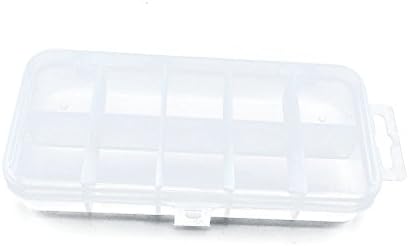 10 PCs Clear Beads Tackle Box Arts Crafts Tackle Storage Caixas de plástico Organizadores Contêineres Caso XX009
