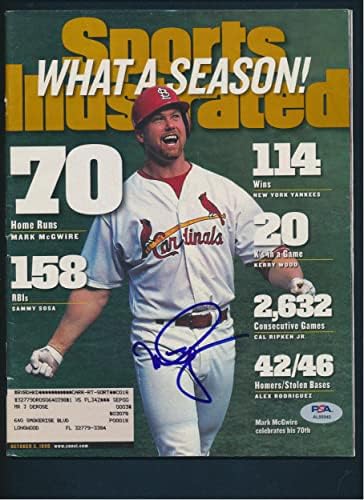 Mark McGwire assinou a Sports Illustrated Autograph PSA/DNA AL88940 - Revistas MLB autografadas