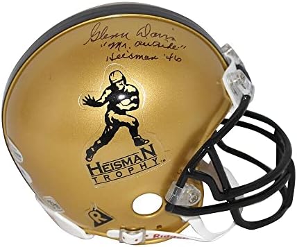 Glenn Davis e Doc Blanchard autografou o Heisman Mini Capace