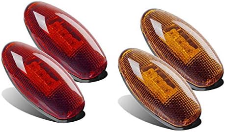 Partsam 4pcs LED FENDER BEDE LIMPELAÇÃO LUZES DE CONJUNTO DE CONJUNTO PARA SIERRA E SILVERADO DUE DO