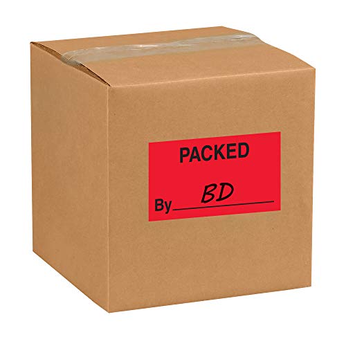 Etiquetas de fita Logic®, embaladas por , 3 x 5 , vermelho fluorescente, 500/roll