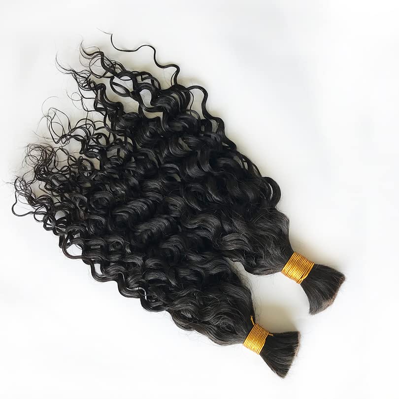 Cabelo humano a granel para trançar onda solta não processado Brasileiro sem trama Human Human Human Curly 100g/pacote 10 a 26 polegadas Remy Hair Bulk