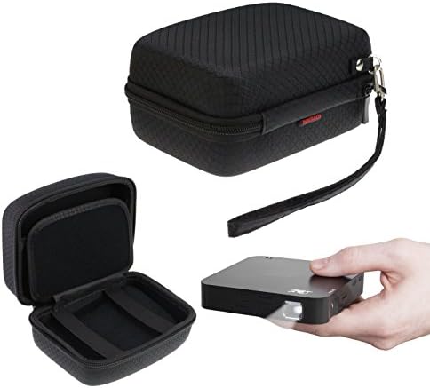 Navitech Black Protective Portátil Projetor de bolso portátil compatível com o AAXA P4-X DLP LED PICO
