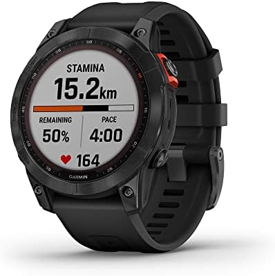 Garmin Fēnix 7 Solar GPS Multisport GPS, preto com banda de silicone