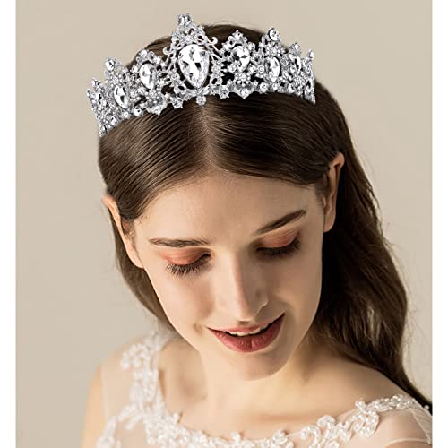 Tiaras de prata de coco para mulheres coroas para mulheres bandana de cristal para garotas festas de aniversário quieta quinceanera noivo