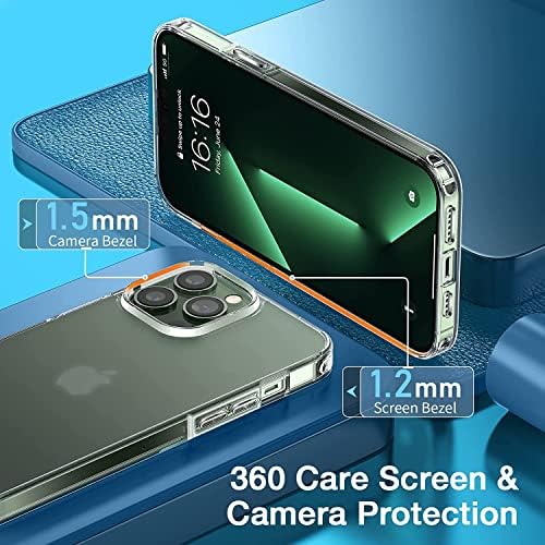 Glimall [3 em 1 projetado para iPhone 13 Pro Max Clear Case com protetor de tela [2 pacote] +protetor de lente da