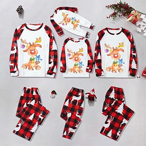 Pijama de Natal Family Matching Roupent, pijama de Natal para crianças que combina com o pijama de pijama combinando de pijamas