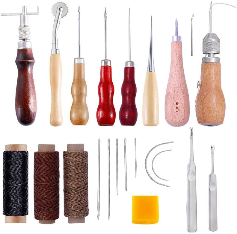 15pcs/conjunto de ferramentas de soco de couro artesanal