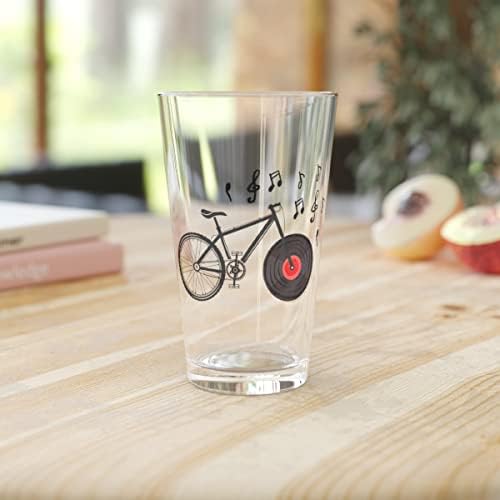 Cerveja de vidro de cerveja Pint 16oz hilariante ciclista de bicicleta antiquada sons de novidades gravador de motociclistas tocando
