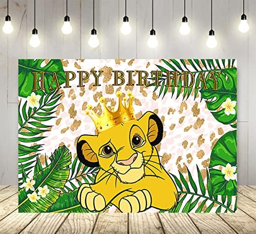 O cenário do Rei Leão para Festas de Aniversário Supplies 70.8x47.2 No tema da selva selvagem Banner de chá de bebê