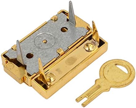 Aexit Caixa Caixa Caixa Cabinete Hardware Formato do retângulo Hasp Lock Tone de ouro 43mmx29mm 4pcs trava W