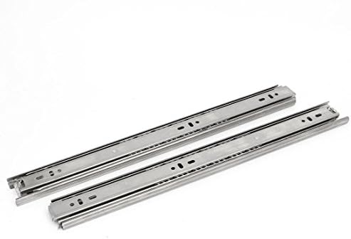 Aexit de 16 '' Hardware de gabinete de comprimento de 45 mm de largura de 3 seções rolamentos de rolamentos de gaveta de gaveta Slides Rail 2pcs