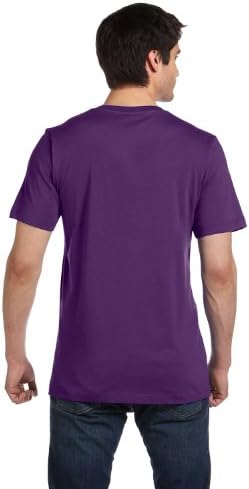 Bella + Canvas unissex Jersey de manga curta Camiseta em V-Shirt L Team Purple