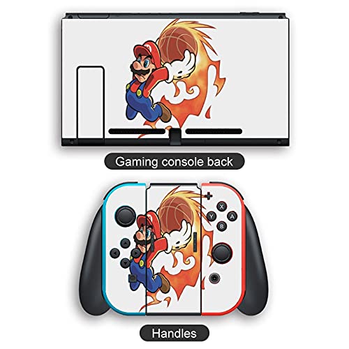 Adesivo de pele super mar -io switch - adesivos de filme protetora de console de pele full skin cenário compatível com switch lite