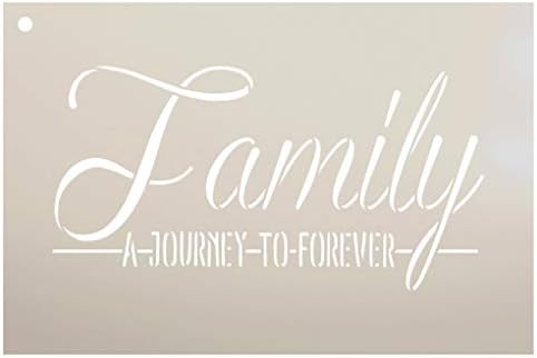 Família - Uma jornada para o estêncil para sempre por Studior12 | Modelo Mylar reutilizável | Use para pintar sinais de madeira - paletes - travesseiros - DIY Home & Family Decor - Selecione Tamanho