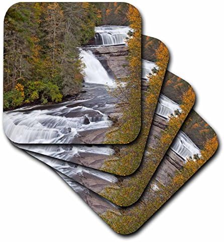 3drose cst_93230_3 Triple Falls, Dupont State Forest em Carolina do Norte-US34 Cha0064-Chuck Haney-Cerâmico Coasters,